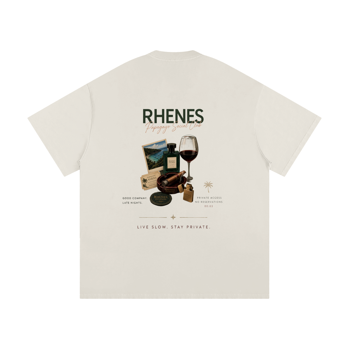 Heavyweight T-Shirt Live Slow Stay Private