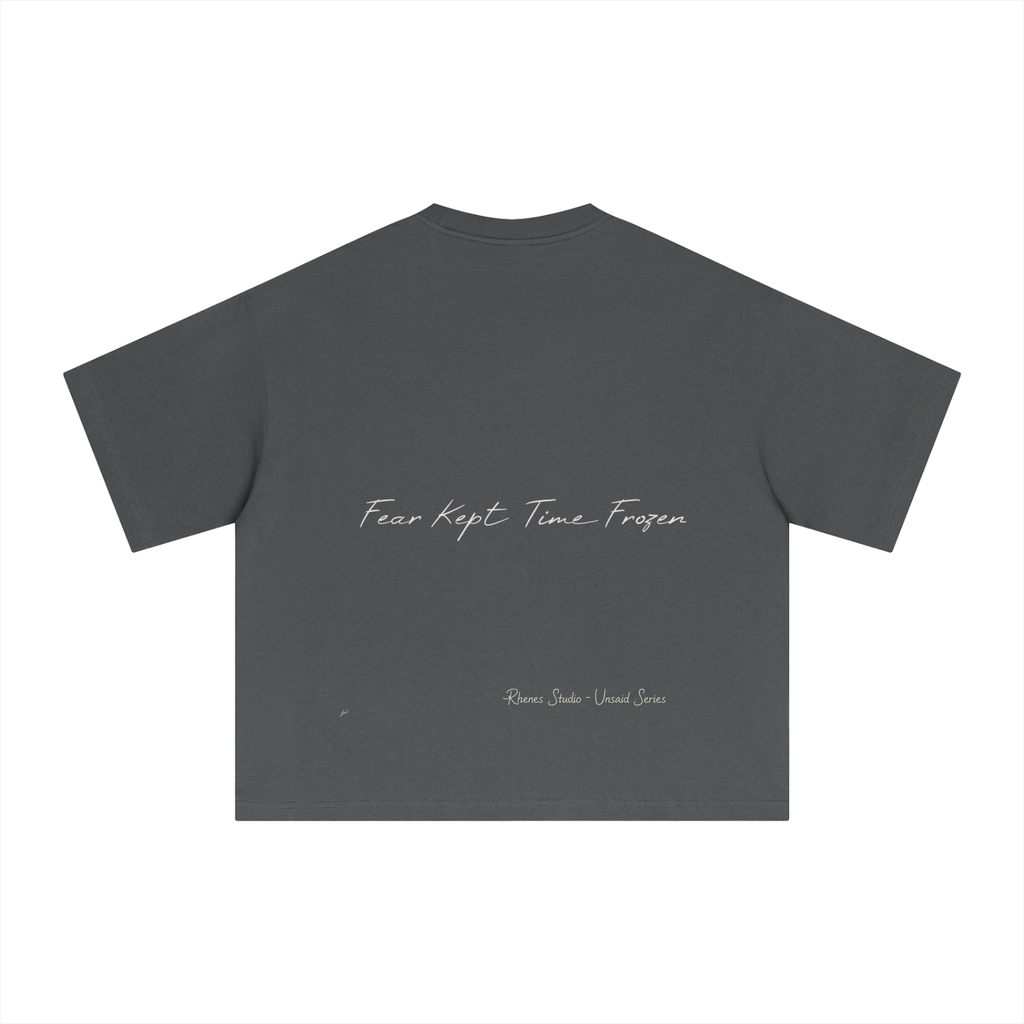 Unsaid Series Boxy T-Shirt- Rhenes Studio- Never Asked For Permission To Stay