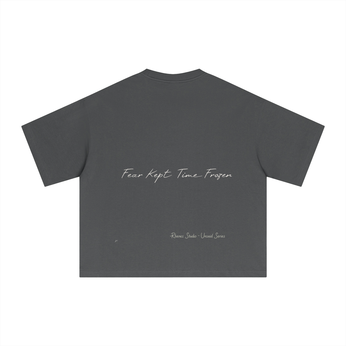 Unsaid Series Boxy T-Shirt- Rhenes Studio- Never Asked For Permission To Stay