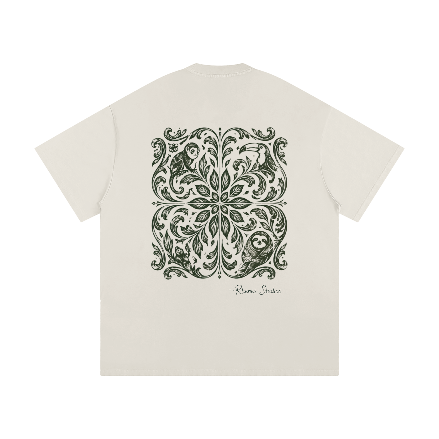 Heavyweight Loose Fit T-Shirt Fauna Tile