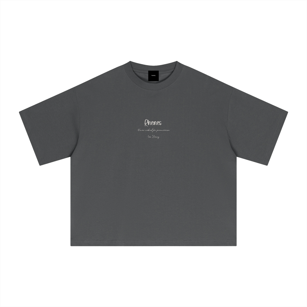 Unsaid Series Boxy T-Shirt- Rhenes Studio- Never Asked For Permission To Stay