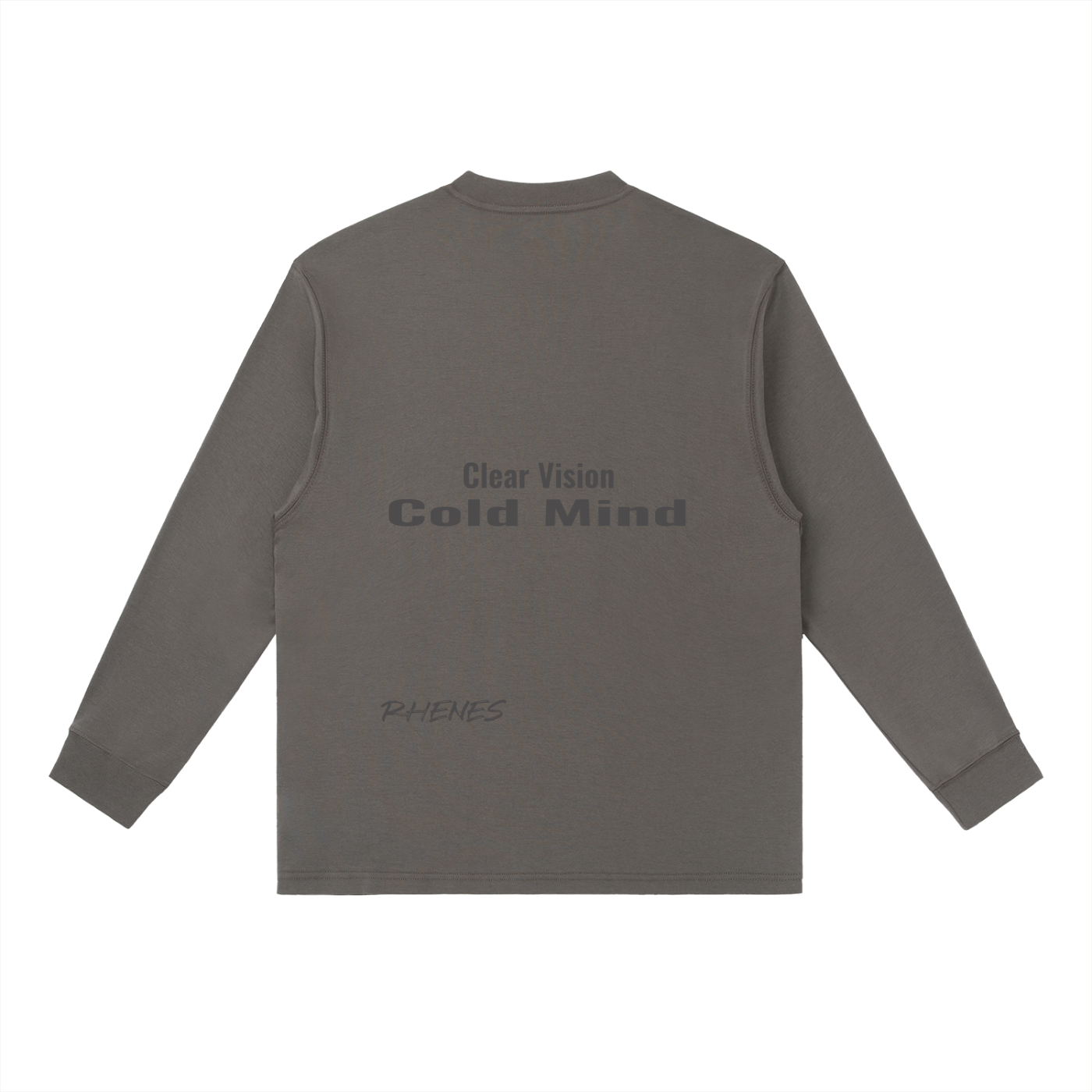 Crewneck Long-Sleeve T-Shirt- Clear Vision Cold Mind