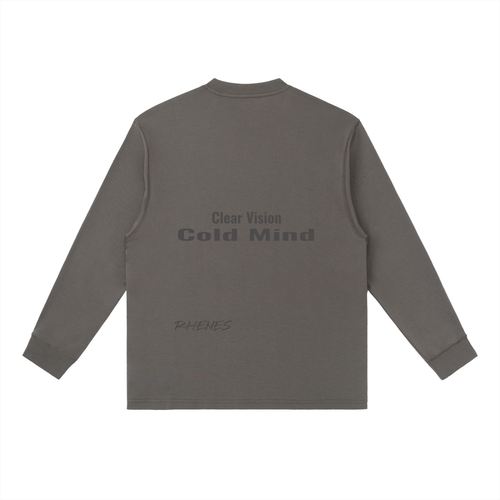 Crewneck Long-Sleeve T-Shirt- Clear Vision Cold Mind